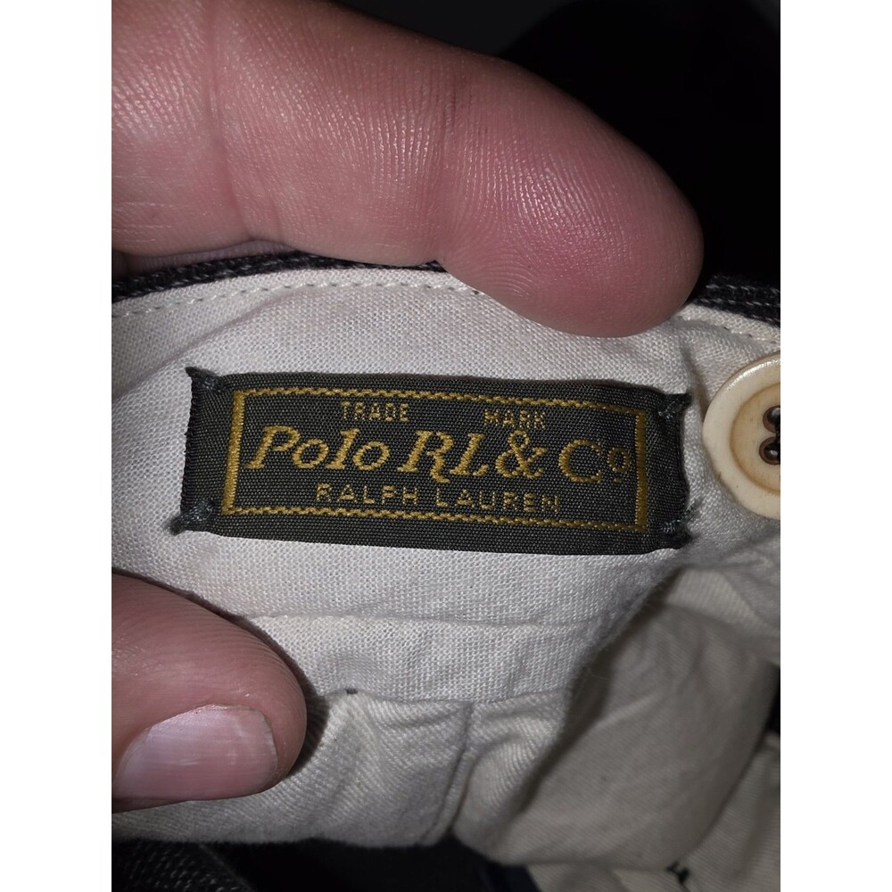 Polo Ralph Lauren Charcoal Grey Heather Textured Pants Mens 36x32 Ankle Zipper - Picture 8 of 11